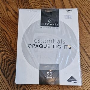 Elegante Navy Opaque Tights